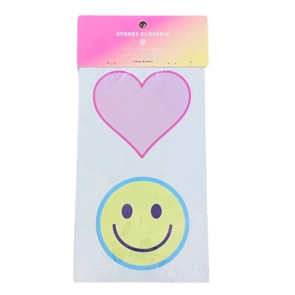 New Stoney Clover Lane Smiley Heart Decal 8 Stickers - Picture 1 of 2